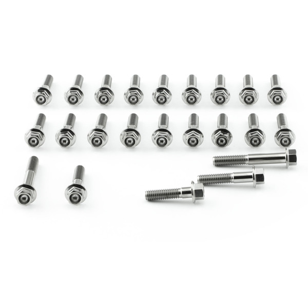 Edelstahl Motorseitendeckelschraubenkit Honda CBR650F Aussensechskant mit Flansch