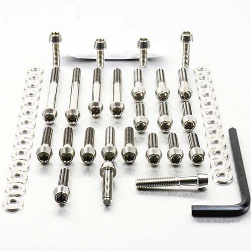 Edelstahl Motorseitendeckelschraubenkit Kawasaki KX250F 4 Takt