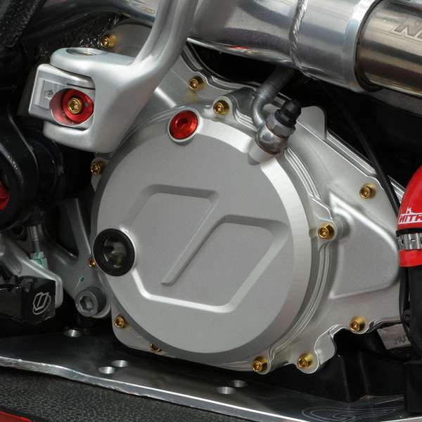 Edelstahl Motorseitendeckelschraubenkit Vertigo Nitro 300 Gold Montiert