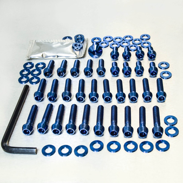 Titan Motorseitendeckelschraubenkit YZF1000 R1 Big Bang Blau