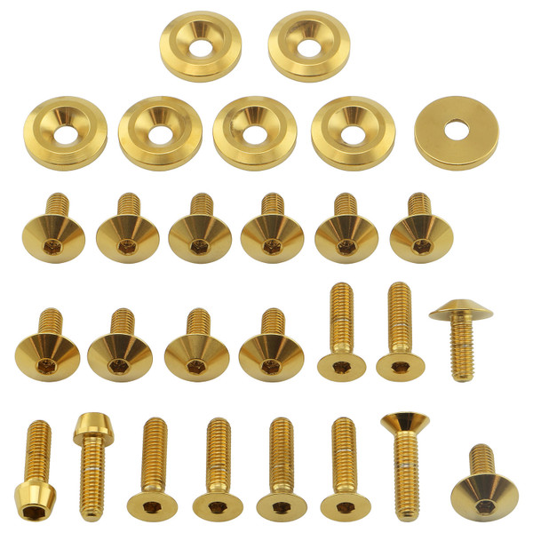 Edelstahl Verkleidungsschraubenkit Honda CBR1100 XX Blackbird Gold