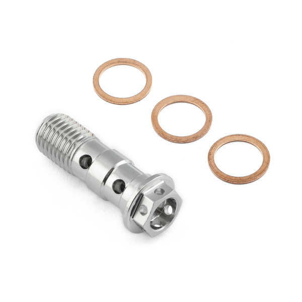 Edelstahl A4 Doppel Hohl Hinten Bremszylinder M10 x (1.25mm) Race Spec