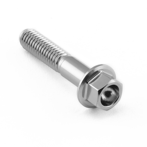 Edelstahl A4 Sechskantschraube mit Flansch M6 x (1.00mm) x 30mm