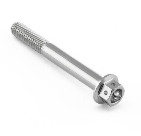 Edelstahl A4 Sechskantschraube mit Flansch M6 x (1.00mm) x 50mm Race Spec