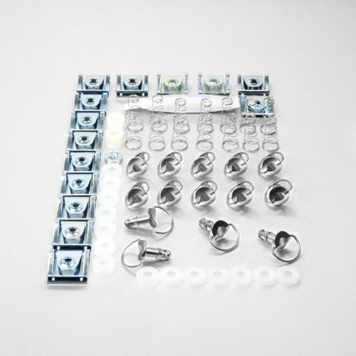 Edelstahl Schnell Spanner Befestigung + Clips D-Ring 17mm Paket x 14