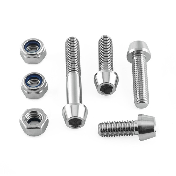 Edelstahl Fahrer Fussrastenhalter Halter Schrauben Kit