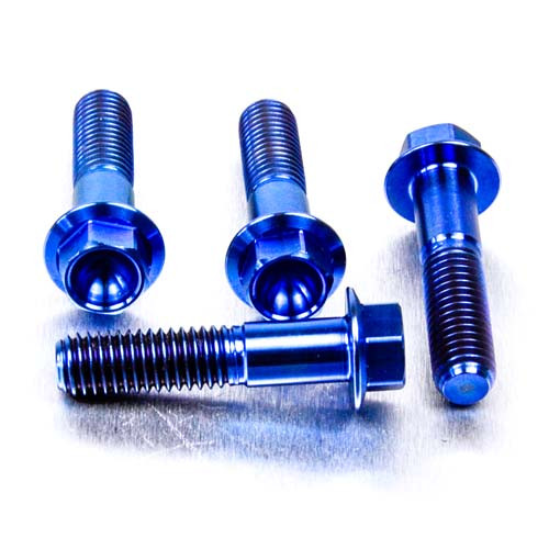 Titan Stummellenker Klemm Schrauben Set Blau
