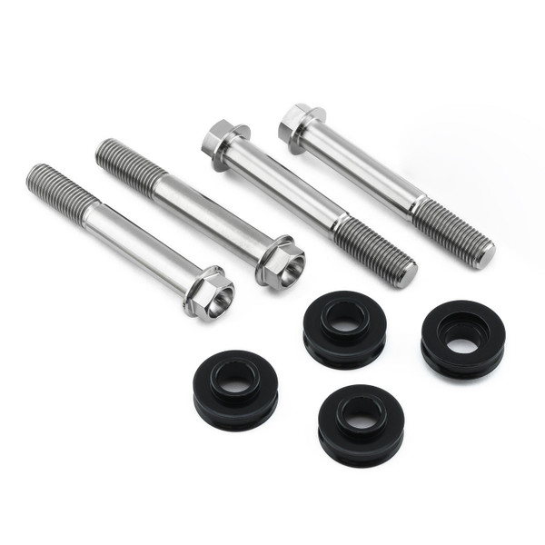 Titan Radial Bremssattel Befestigungsschrauben Kit Außensechskantkopf mit Scheibe M10x(1.25mm)x70mm mit 7mm Spacer Schwarz