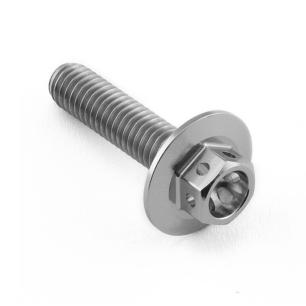 Titan Hex Kopf mit Flansch M6 x (1.00mm) x 25mm (16mm O/D) Race Spec