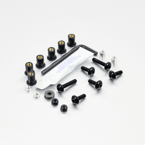 Alu Verkleidungsscheiben Schrauben Kit Honda CBR600FX-FY Schwarz