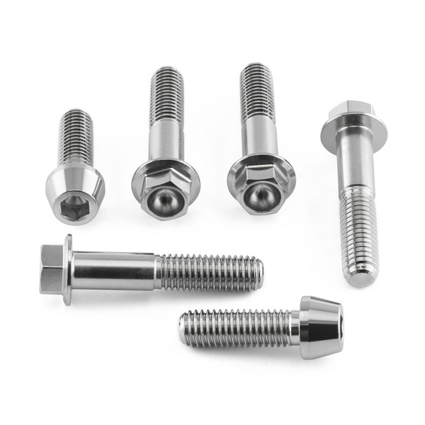 Edelstahl Obere und Untere Gabelbrücke Klemmschrauben Set