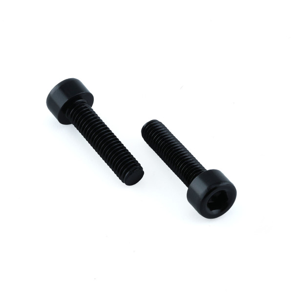 Aluminium-Flaschenhalterschrauben M5 x (0,80 mm) x 20 mm, Zylinderkopf, Innensechskant, 2 Stück Schwarz