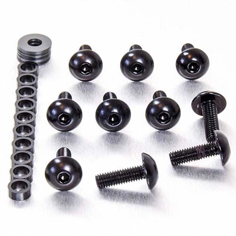 Aluminium Dome Head Bolt M5x(0.80mm)x16mm Pack x10 Black