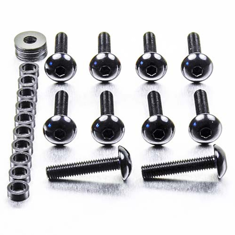 Aluminium Dome Head Bolt M5x(0.80mm)x25mm Pack x10 Black