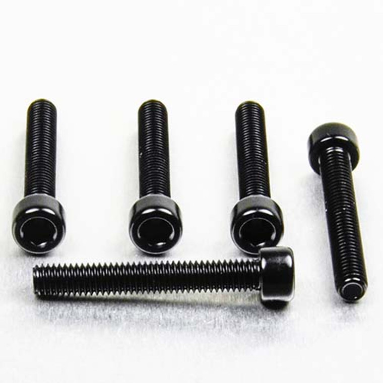 Aluminium Allen Bolt M6x(1.00mm)x40mm Pack x5 Black