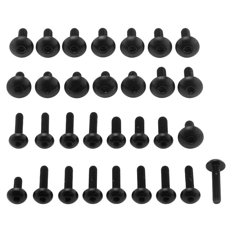 Alu Verkleidungsschraubenkit Kawasaki ZX636 '05-'06 Schwarz
