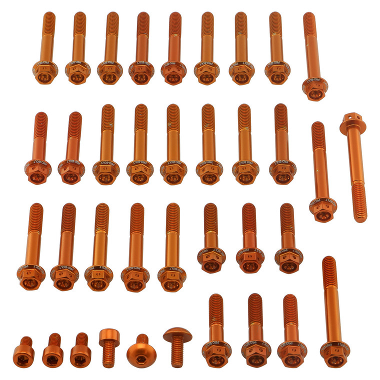 Alu Motorseitendeckelschraubenkit Triumph Bobber Race Spec Etched Orange