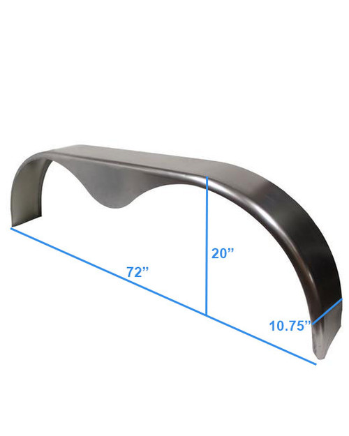 68x103/4 Tandem Axle Teardrop 14Gauge Steel Trailer Fender