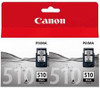 Canon PG-510 Black Ink Cartridge Twin Pack - 220 pages each