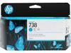 HP #738 130ml Cyan Ink 498N5A