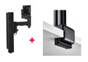 Atdec AWMS-4640 Single 460mm Monitor Arm + 400mm Post / 12kg (26.5lb) Flat Screen, 10kg (22lb) Curved Screen + C Clamp Desk Fixing, Black