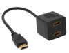 Astrotek HDMI Splitter Cable 15cm - v1.4 Male to 2x Female Amplifier Duplicator Full HD 3D