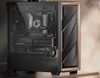 Antec Flux ATX, Black Premium Walnut Trim, 5x Black PWM Performance Fans. Ultra Cooling Design, ARGB Controller, Mid Tower Case