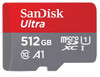 SanDisk 512GB Ultra MicroSDXC UHS-I Memory Card - 150MB/s -Capacity: 512GB - Compatibility: Compatible with microSDHC and microSDXC (SDSQUAC-512G-GN6)