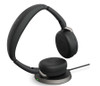 Jabra Evolve2 65 Flex UC Stereo Bluetooth Headset, Link380c USB-C Dongle & Wireless Charging Stand Included, Foldable Design, 2Yr Warranty
