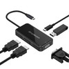 Simplecom DA451 5-in-1 USB-C Multiport Adapter MST Hub with VGA and Dual HDMI
