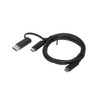 Lenovo USB cable 1 m USB 3.2 Gen 1 (3.1 Gen 1) USB A/USB C USB C Black (4X90U90618)