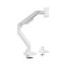 Brateck LDT81-C012-W NOTEWORTHY HEAVY-DUTY GAS SPRING MONITOR ARM For most 17'~49' Monitors, Fine Texture White (new)
