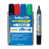 Artline 370 Flipchart Marker 2mm Bullet Assorted Wallet of 4
