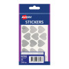 Avery Medium Heart Sticker Silver Box of 10