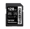 Lexar Professional SILVER PRO 128GB SDXC UHS-II Card 128GB—C10,  UHS-II(U3), V60,  Silver Pro, up to 280MB/s read, 120MB/s write
