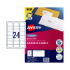 Avery Address Labels with Quick Peel for Laser Printers, 64 x 33.8 mm, 2400 Labels (959029 / L7159)