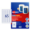 Avery Removable Multi-purpose Labels for Laser, Inkjet Printers, 38.1 x 21.2 mm, 1625 Labels (959049 / L7651REV)