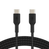 Belkin Boostcharge USB-C to USB-C Braided Cable 0.15M - White (CAB004bt0MWH), 60W, 30K+ bend, Certified by USB-IF to meet all electrical, 2YR