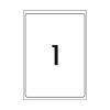 Avery White Heavy Duty Labels for Laser Printers, 199.6 x 289.1 mm, 25 Labels (959067 / L7067)