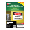 Avery White Heavy Duty Labels for Laser Printers, 45.7 x 21.2 mm, 1200 Labels (959070 / L4778 )
