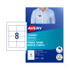 Avery Fabric Name Badge Labels for Laser Printers, 86.5 x 55.5 mm, 120 Labels (959171 / L7418)