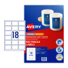 Avery Label Matt Rectangle L7017REV 62 x 42mm 18 Up Pack 180