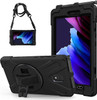 USP Rugged Samsung Galaxy Tab Active5 / Tab Active3 (8') Case Black - Built-in-Kickstand, Adjustable Hand Strap, Shoulder Strap, Pen Holder, DropP