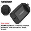 OtterBox 30W USB-C (Type I) PD Fast Wall Charger - Black (78-81351), Compact, Drop Tested,Safe & Smart Charging,Best for Apple, 2 Years Warranty