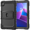 USP Rugged Lenovo Tab 10.1' Case - Black - Built-in-Kickstand, Adjustable Hand Strap, Shoulder Strap, DropProof, ShockProof