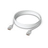 Ubiquiti UniFi Etherlighting Patch Cable, Length 8M, White, Nano-thin patch cable with 10 GbE support, designed to showcase Etherlighting effects.