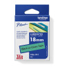 Brother TZ-741 Laminated 18mm x 8m -  Black printing on Green Tape
