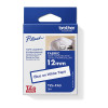 Brother TZeFA3 Fabric Tape Blue on White - 12mm x 3 meters