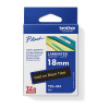 Brother 18mm Gold on Black Tape - 8 meters