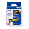 Brother 12mm Black on Glitter Gold Pattern Labelling Tape - 4 meters